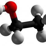 Молекула этанола - этиловый спирт